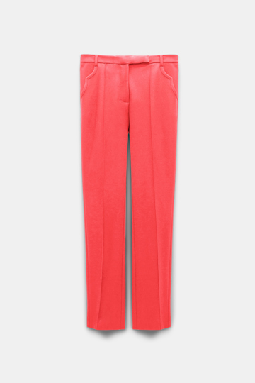 Dorothee Schumacher Cropped flared pants in Punto Milano with Western details medium coral